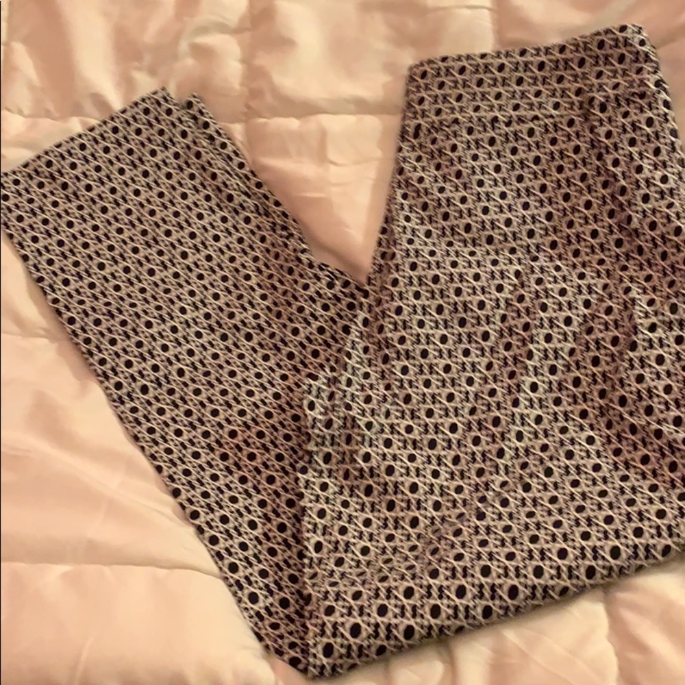 Cool black white print pants by krazy Larry